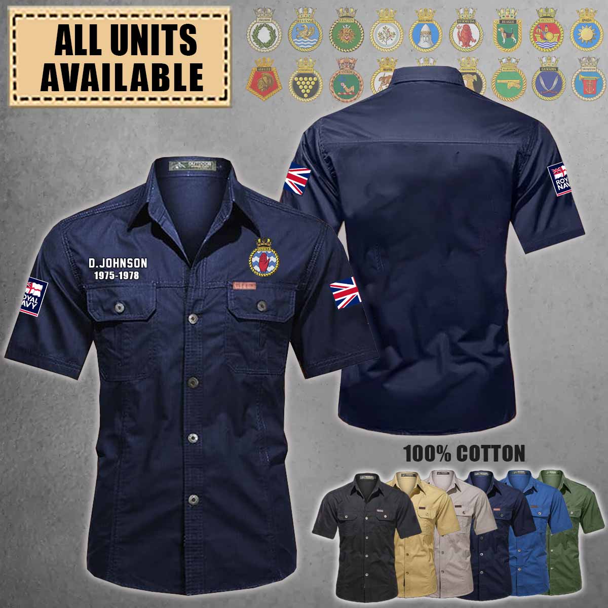 HMS Ulster (R83)_Cotton Cargo Shirts