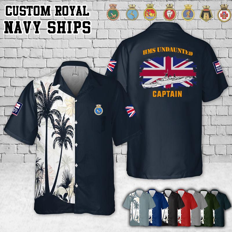 HMS Undaunted (F53)_Flag Pocket Hawaiian Shirt