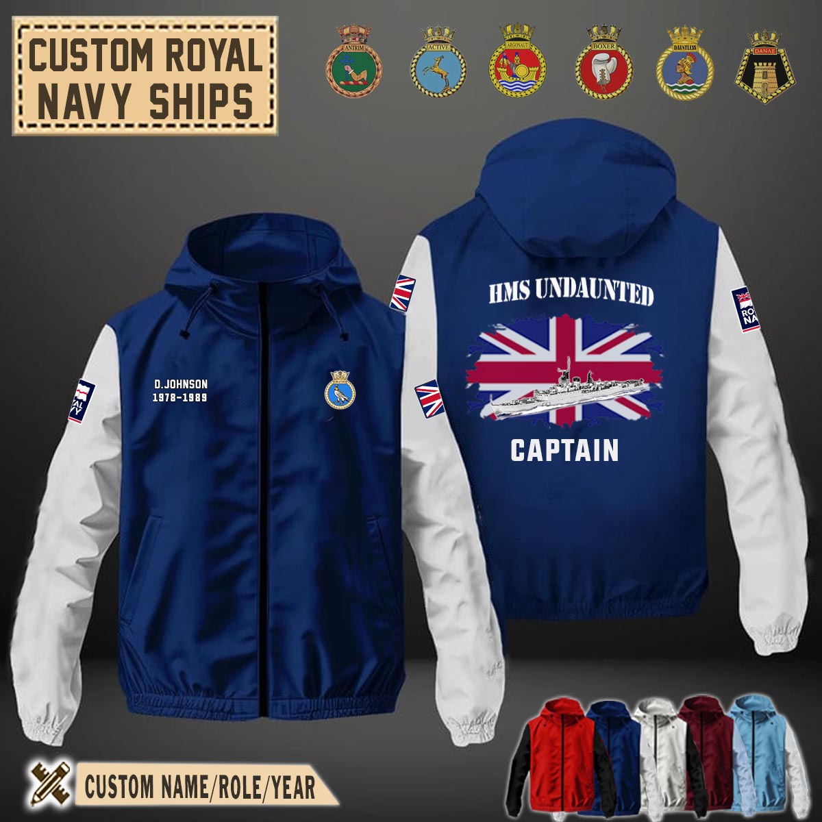 HMS Undaunted (F53)_Flag Windbreaker Jackets