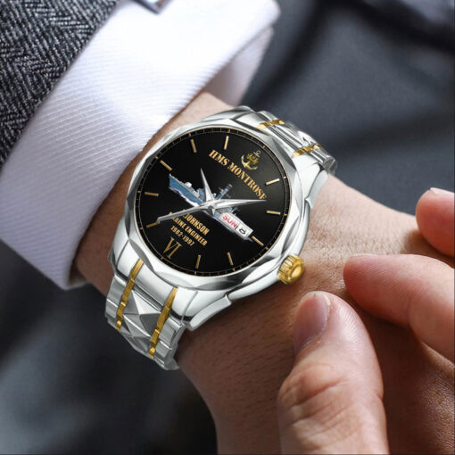 Custom HMS Ships Stainless Steel Watch 2
