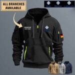 1 Custom German Army  Hoodie AOP Zipper