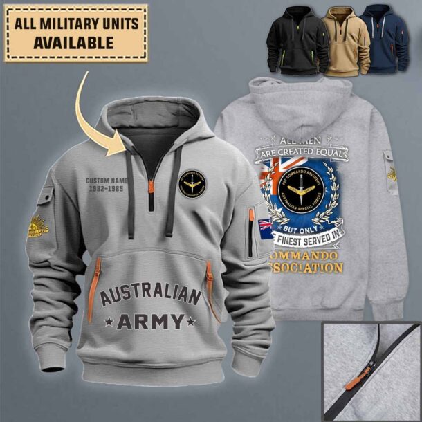 1 Cdo Regt 1st Commando Regimentquarter Zip Hoodie 96ol6