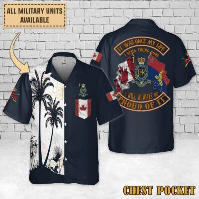 1 Rcha Young Guns 1st Regiment Royal Canadian Horse Artilleryflag Hawaiian Shirt Qeg4q