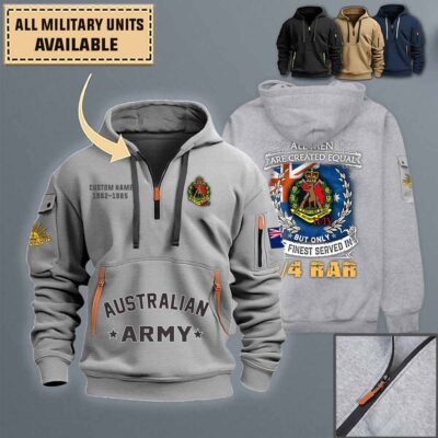 2 4 Rar 2nd 4th Battalion Royal Australian Regimentquarter Zip Hoodie 23n0z
