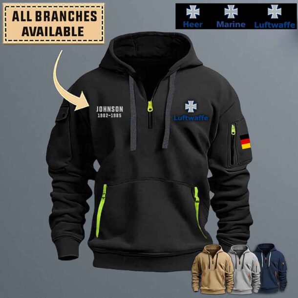 2 Custom German Air Force Hoodie AOP Zipper