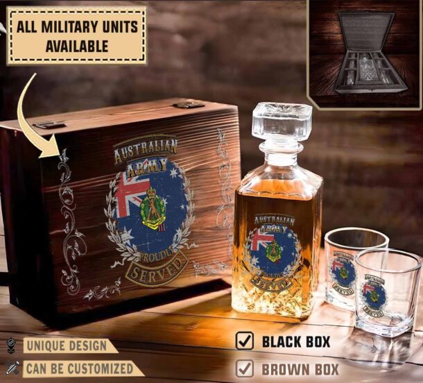 3 Rar 3rd Battalion Royal Australian Regimentmilitary Decanter Set Cwuv7