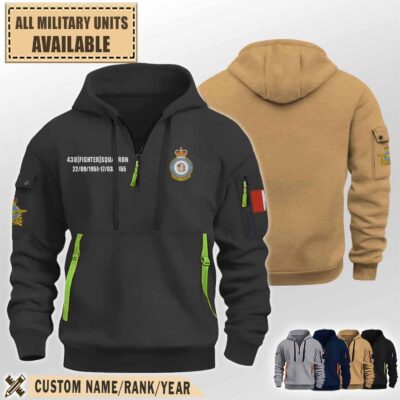 430 Sqn RCAF 430 Tactical Helicopter Squadron Premium Quarter Zip Hoodie