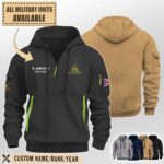 8 Surveillance Troop Royal Artilleryquarter Zip Hoodie Hhd9u