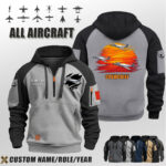 Custom Aircraft Sunset Halfzip Hoodie