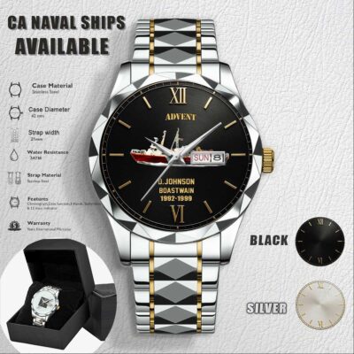 Custom CA Naval Ships Stainless Steel Watch 1