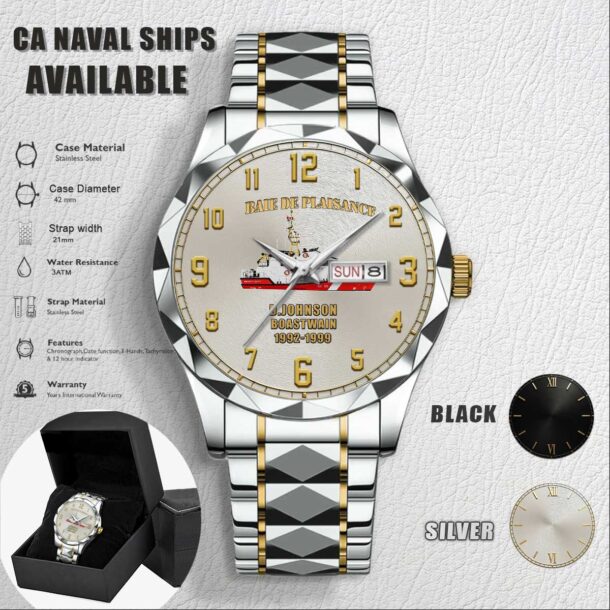 Custom CA Naval Ships Stainless Steel Watch 4