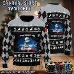Custom CA Naval Ships Ugly Sweater 8