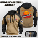 Custom FR Naval Ship Half Zip Hoodie 9