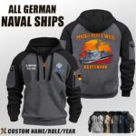 Custom German Naval Ships Halfzip Hoodie 3