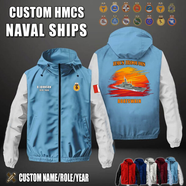 Custom HMCS Ship Windbreaker Jacket 1