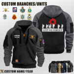Custom UK Bracnhes Halfzip Hoodie