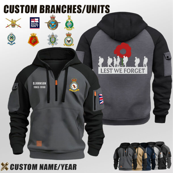 Custom UK Bracnhes Halfzip Hoodie 4