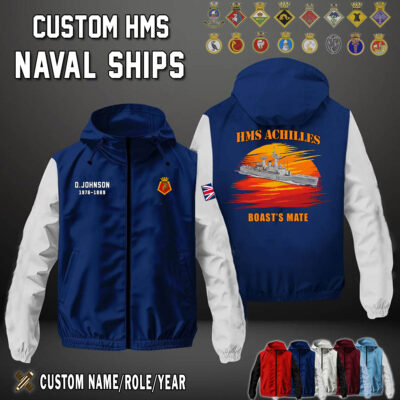 Custom US Naval Ships Flag Windbreaker Jackets 2