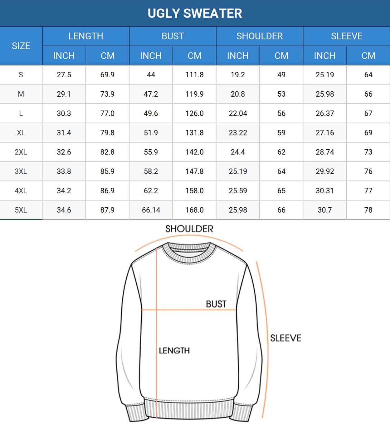Web Size AOP Ugly Sweater PRINTBASE 1
