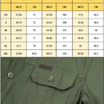 Web Sizechart Cotton Cargo Shirt 2XL 