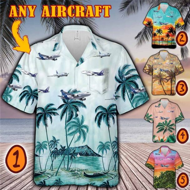 Airbus A318pocket Hawaiian Shirt Urhqk