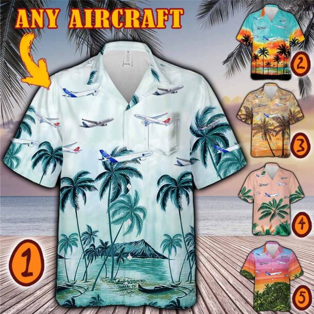 Airbus A330pocket Hawaiian Shirt Hk05l