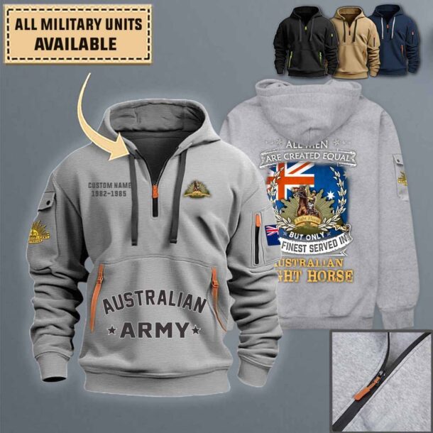 Alh Australian Light Horsequarter Zip Hoodie Kymrj
