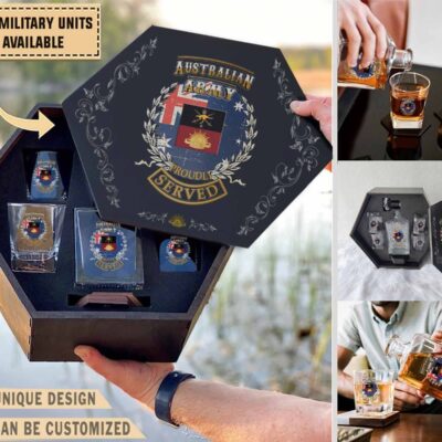 Australian Army Forces Commandmilitary Decanter Set 4c9pm