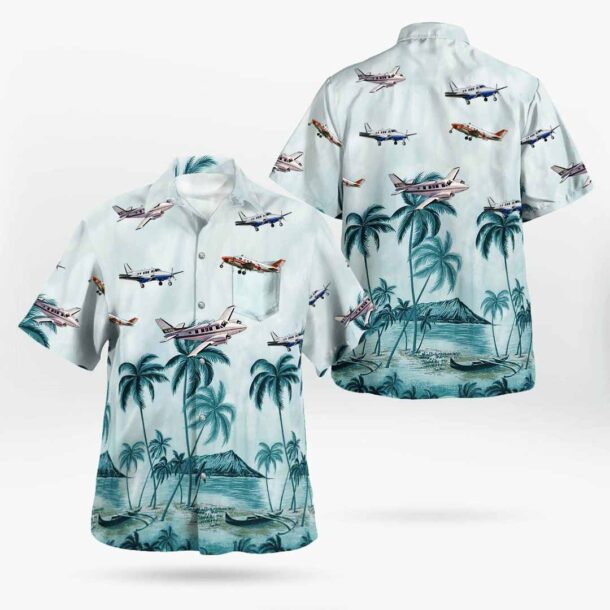 Beechcraft Queen Airpocket Hawaiian Shirt An1ph