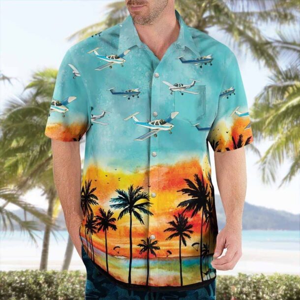 Beechcraft Skipperpocket Hawaiian Shirt D097g