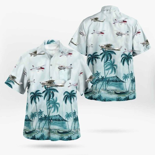Cessna 206pocket Hawaiian Shirt Vh1vi