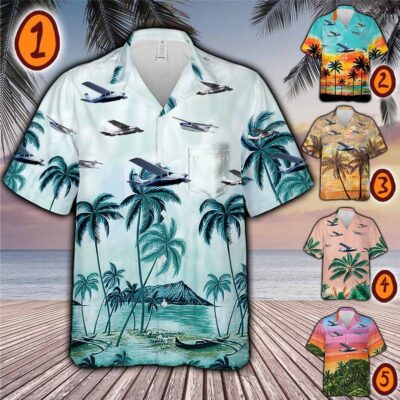 Cessna 210 Centurionpocket Hawaiian Shirt 4m5ge
