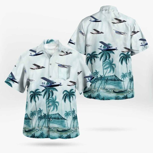 Cessna 210pocket Hawaiian Shirt Gxnul