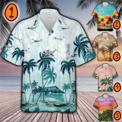 Cessna Citation Cj4pocket Hawaiian Shirt B8pwt