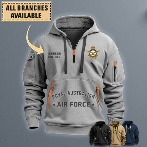 Custom Aus Branchesquarter Zip Hoodie Srox3