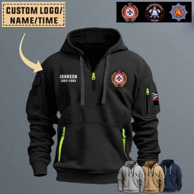 Custom Australian Firefighterquarter Zip Hoodie A3feu