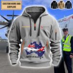 Custom Qantas Airways Quarter Zip Hoodie Htqqu
