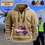 Custom Qantas Airways Quarter Zip Hoodie Lnuo9