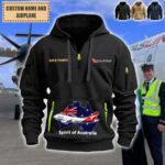 Custom Qantas Airways Quarter Zip Hoodie V6w1v