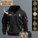 Custom Uk Police Quarter Zip Hoodie Iju23