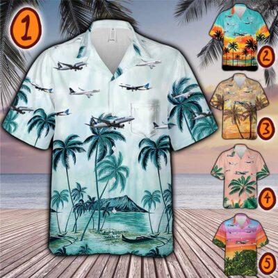 E190 Embraer 190pocket Hawaiian Shirt N2du1