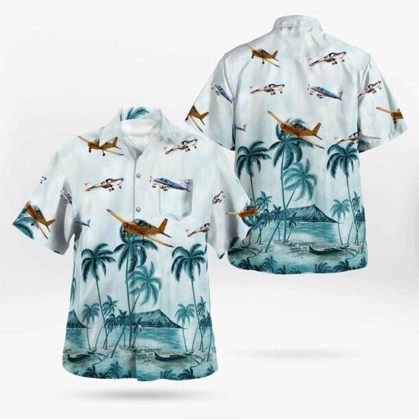 Grumman American Aa 1 Aa1pocket Hawaiian Shirt 3l89y