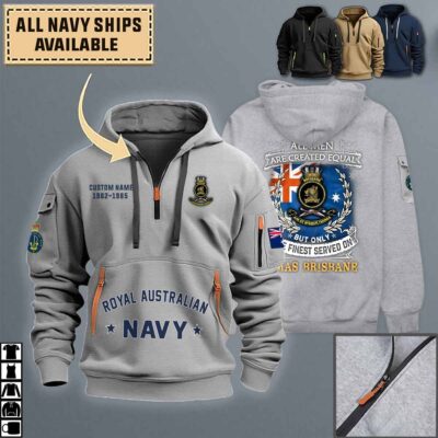 Hmas Brisbanequarter Zip Hoodie Uradc