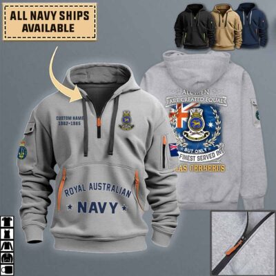 Hmas Cerberusquarter Zip Hoodie B80je
