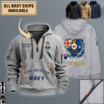 Hmas Hobart Ddg 39quarter Zip Hoodie R23dk