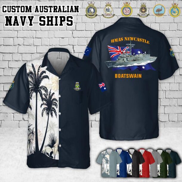Hmasnewcastleflag Pocket Hawaiian Shirt1 N3tlx