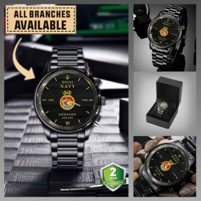 Hms Argonaut F56uk Branches Black Wrist Watch Sfo1c