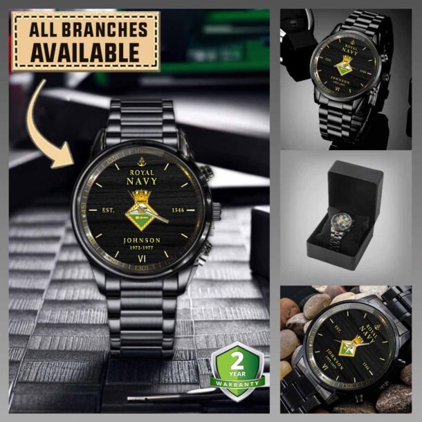 Hms Cambridgeuk Branches Black Wrist Watch 2q1g4