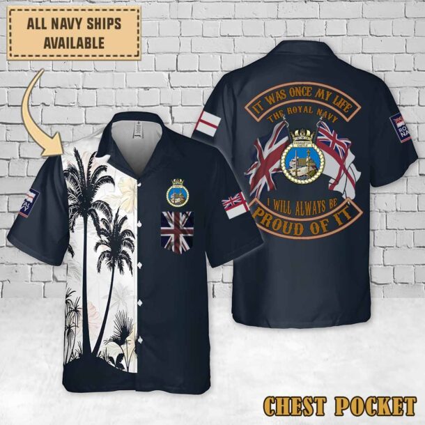Hms Dumbarton Castle P265flag Hawaiian Shirt K2e30