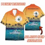 HMS Dumbarton Castle (P265)_Sunset Hawaiian Shirt